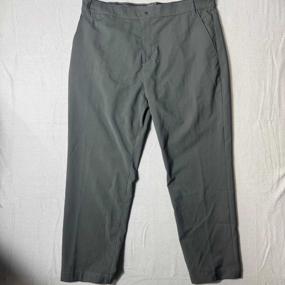 Nike Dri-FIT Golf Men Pants 38x30 Gray Excellent Flat Front Stretch MD-194